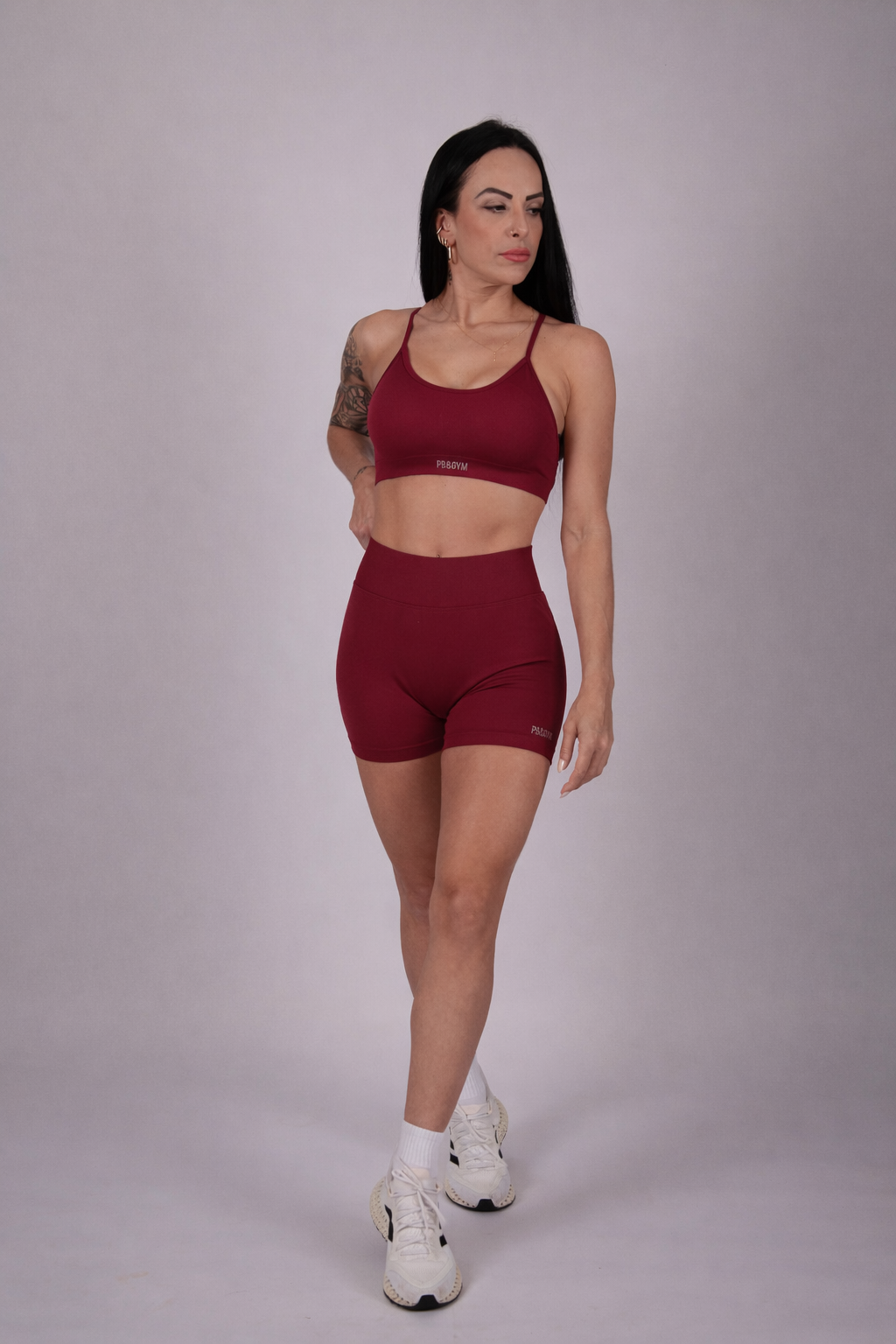 High-Waisted Shorts Red Cherry