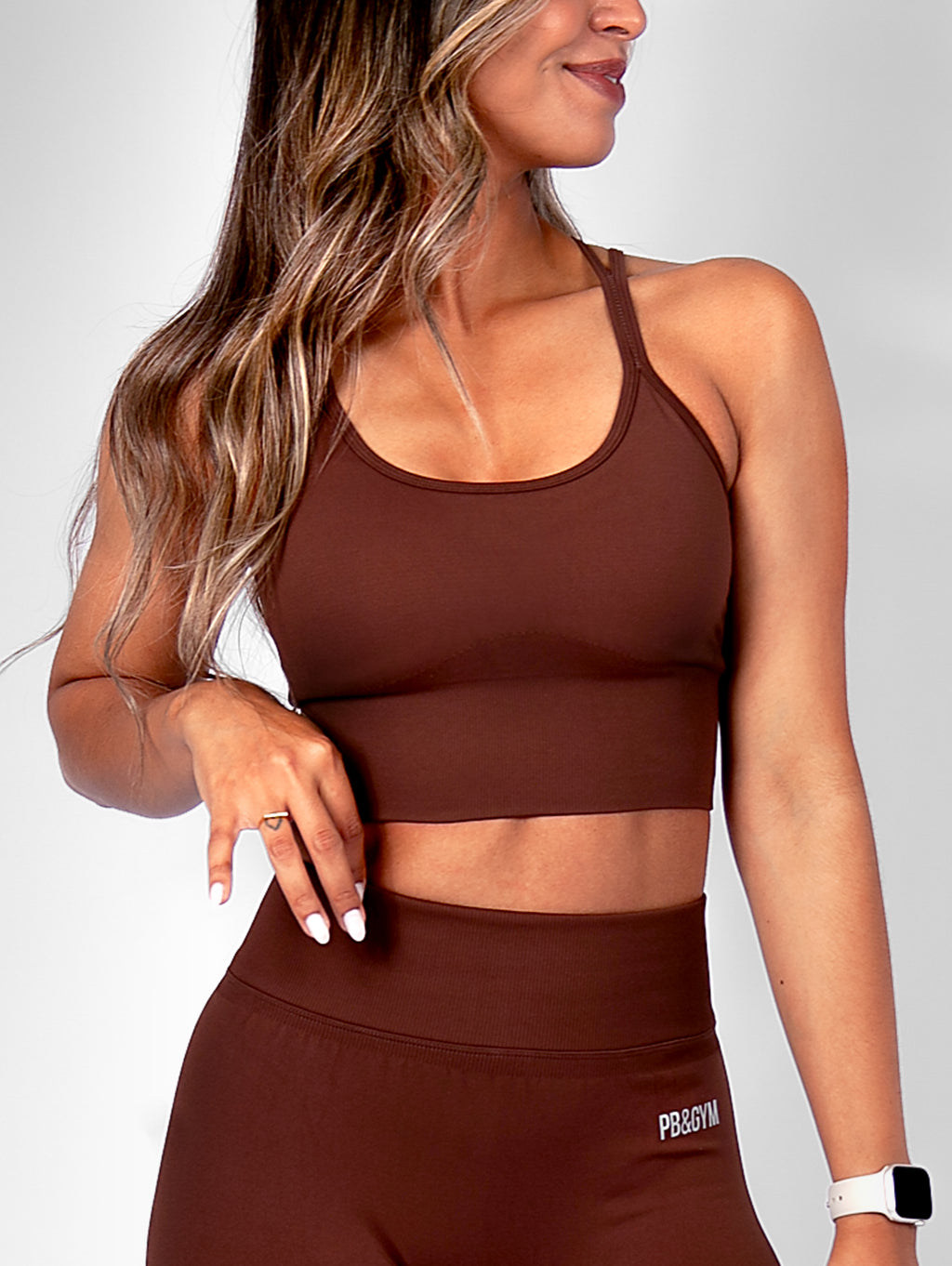 Seamless XV_Back Sports Top Espresso