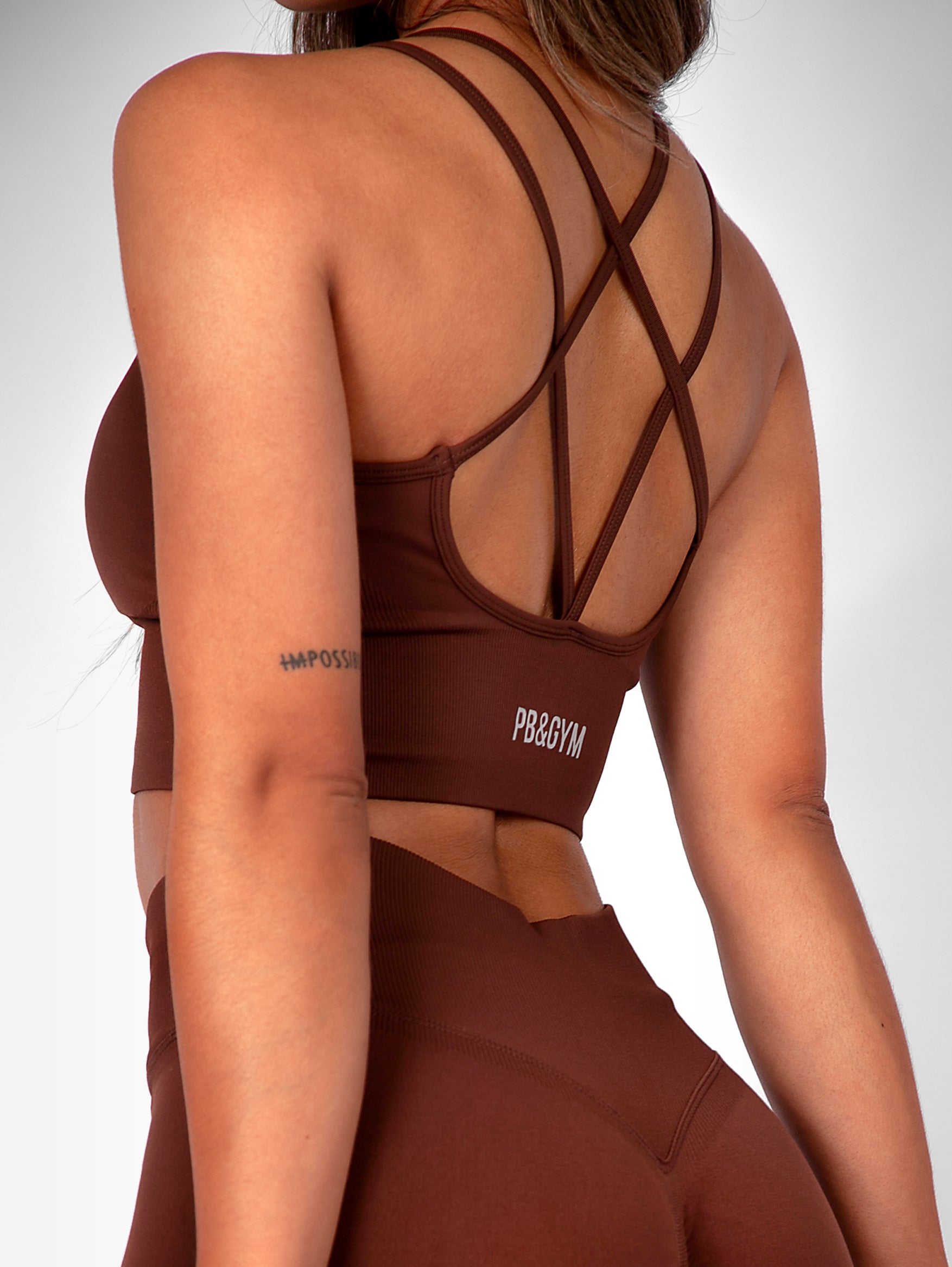 Seamless XV_Back Sports Top Espresso