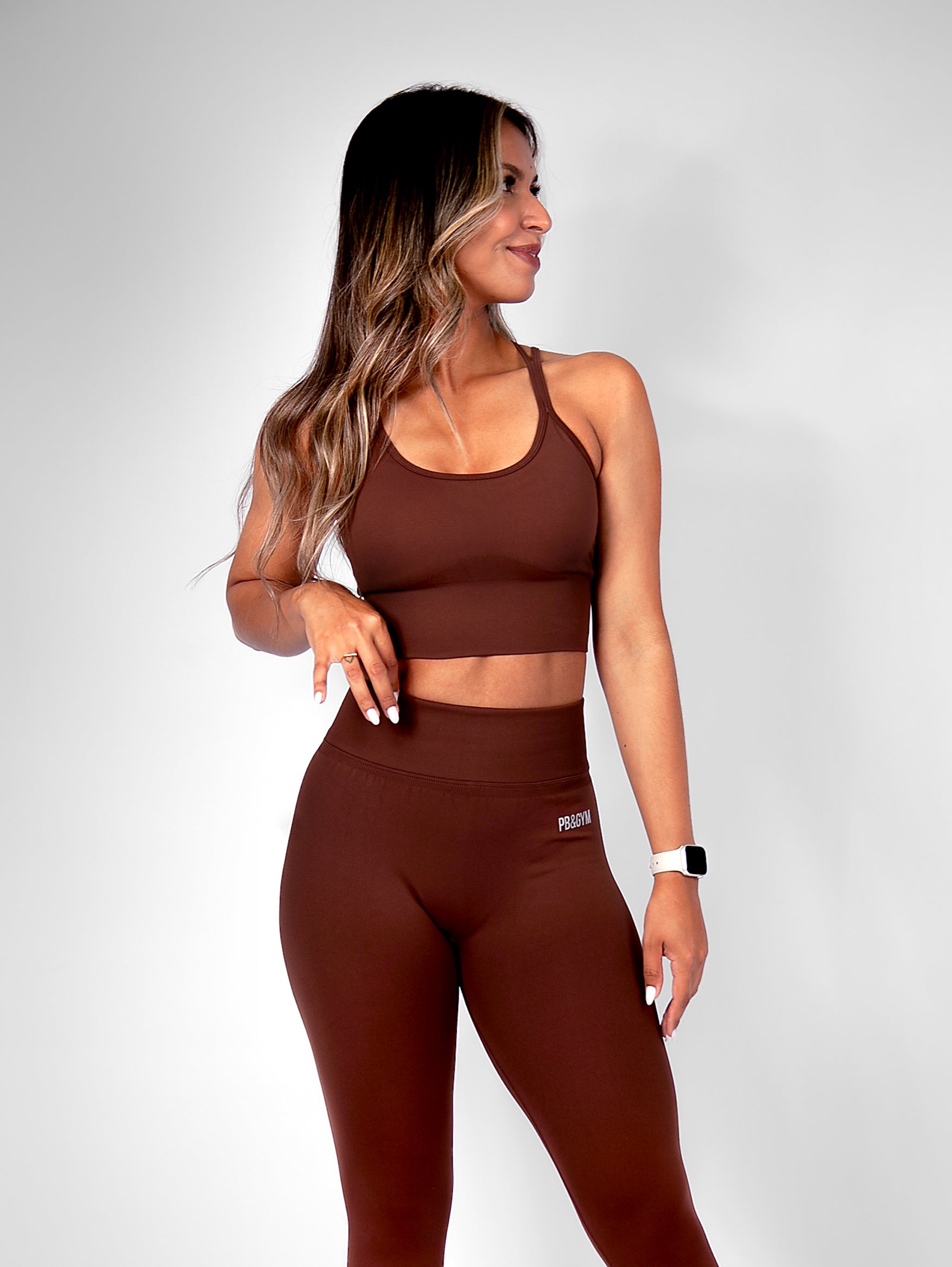 Seamless XV_Back Sports Top Espresso